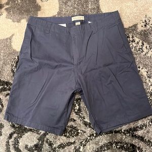 Men’s blue flat front shorts